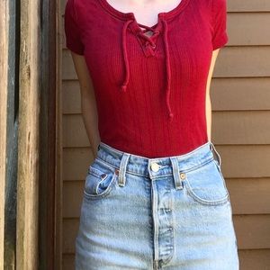 Hollister Lace-Up Top by Hollister California